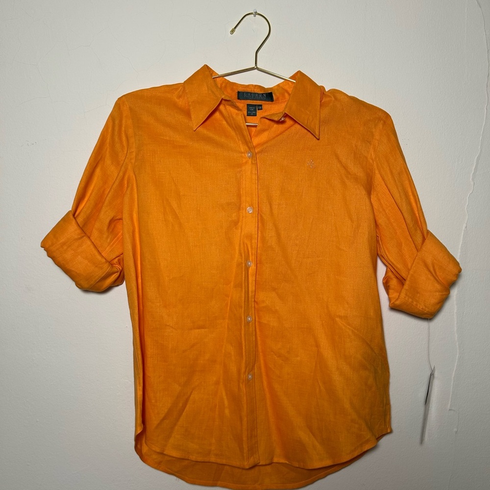 Ralph Lauren Bright Orange Button-Down Shirt